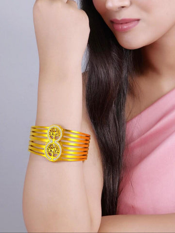 18K gold Plated Double Tree of Life Bracelet