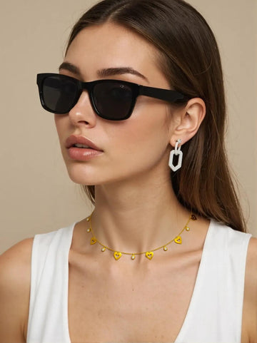 Golden Hearts and Gemstones Necklace