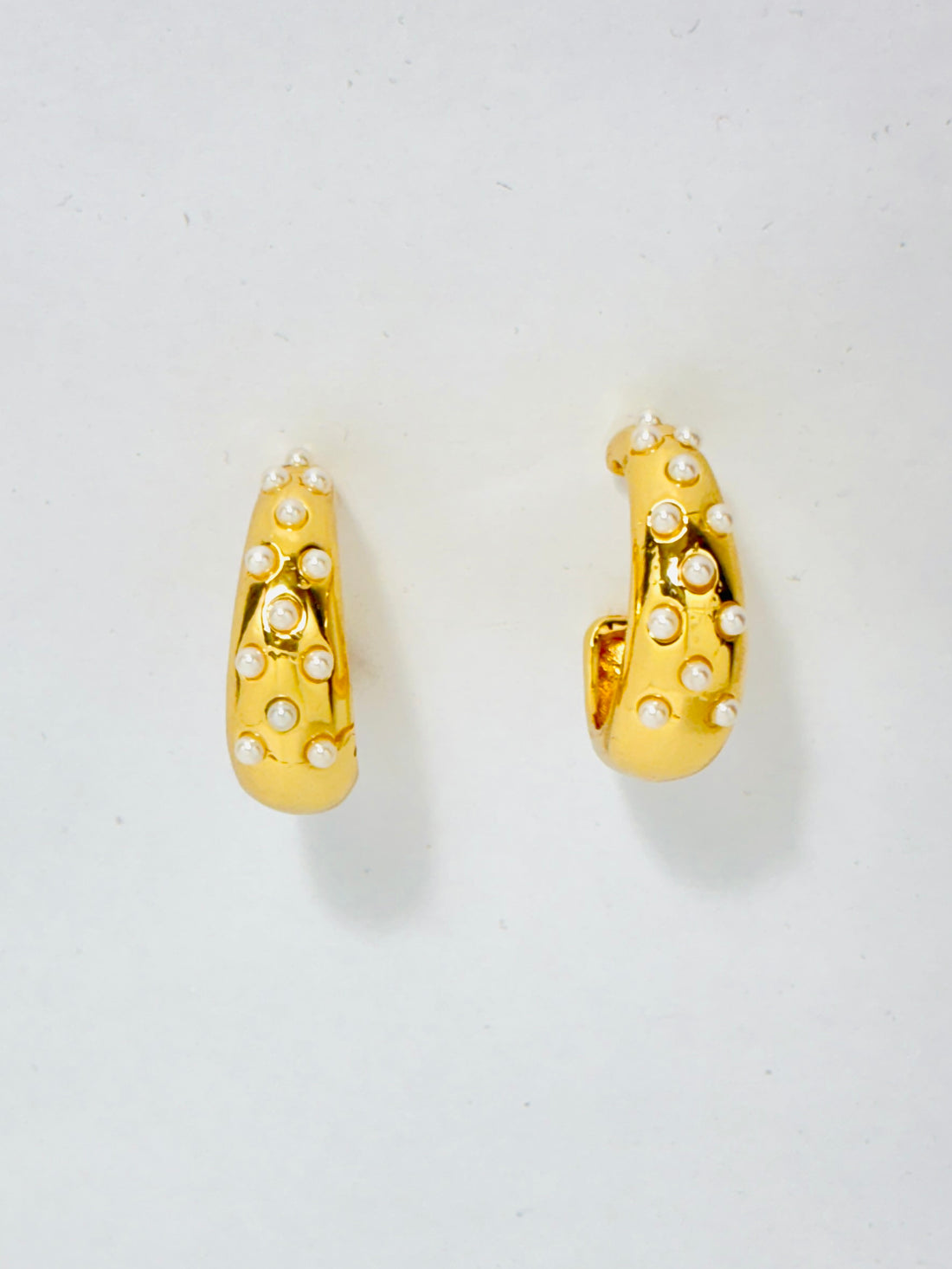 Golden Elegance Pearl Earrings