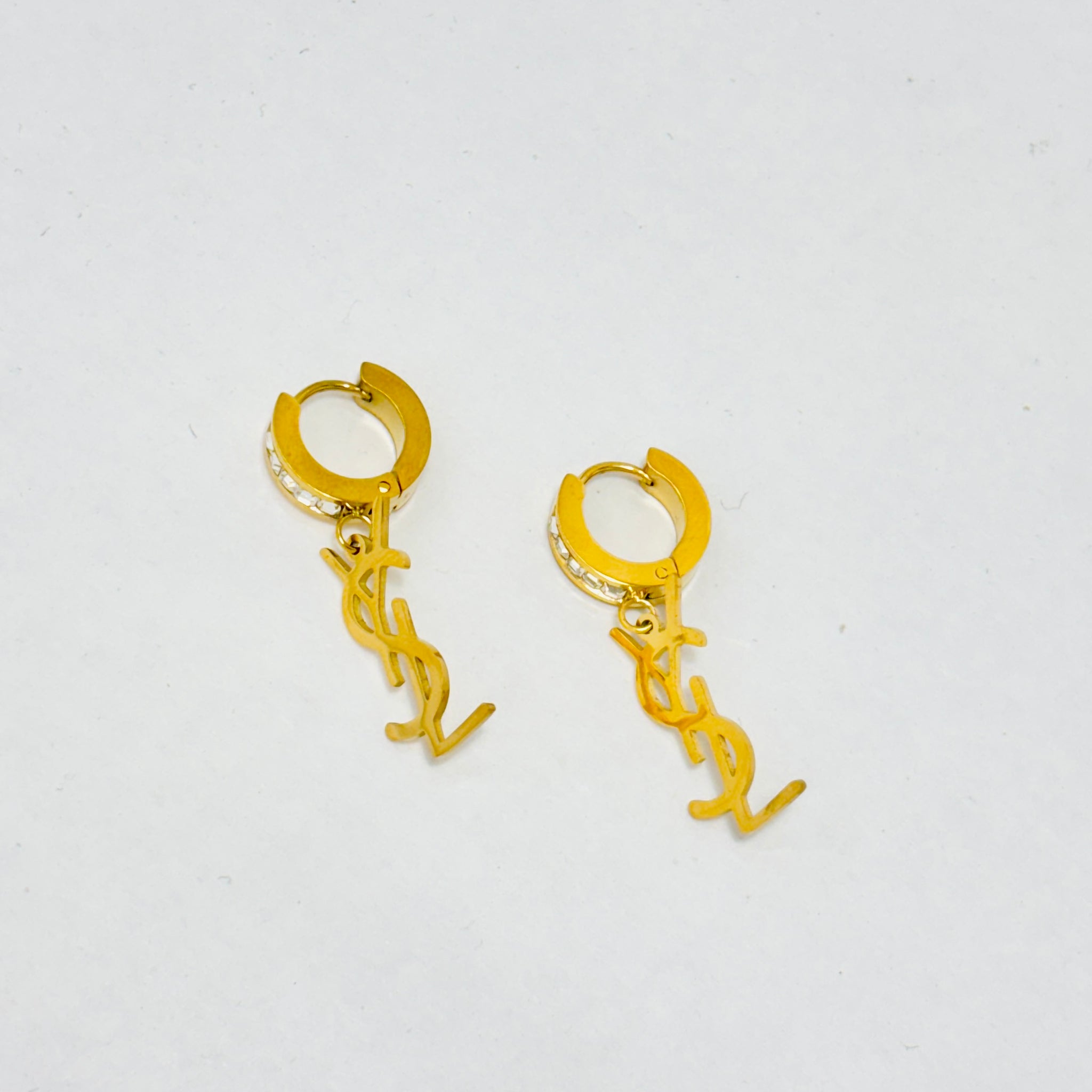 Luxurious YSL-Inspired Gold Hoop Earrings