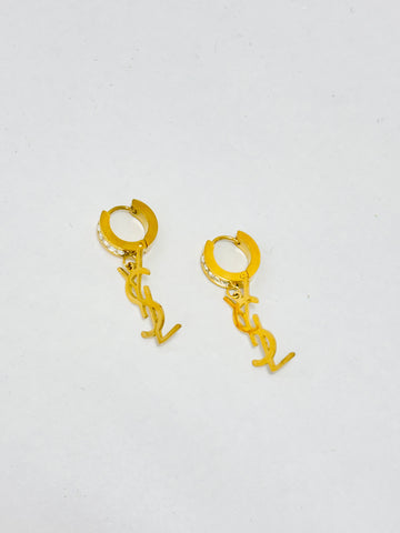 Luxurious YSL-Inspired Gold Hoop Earrings