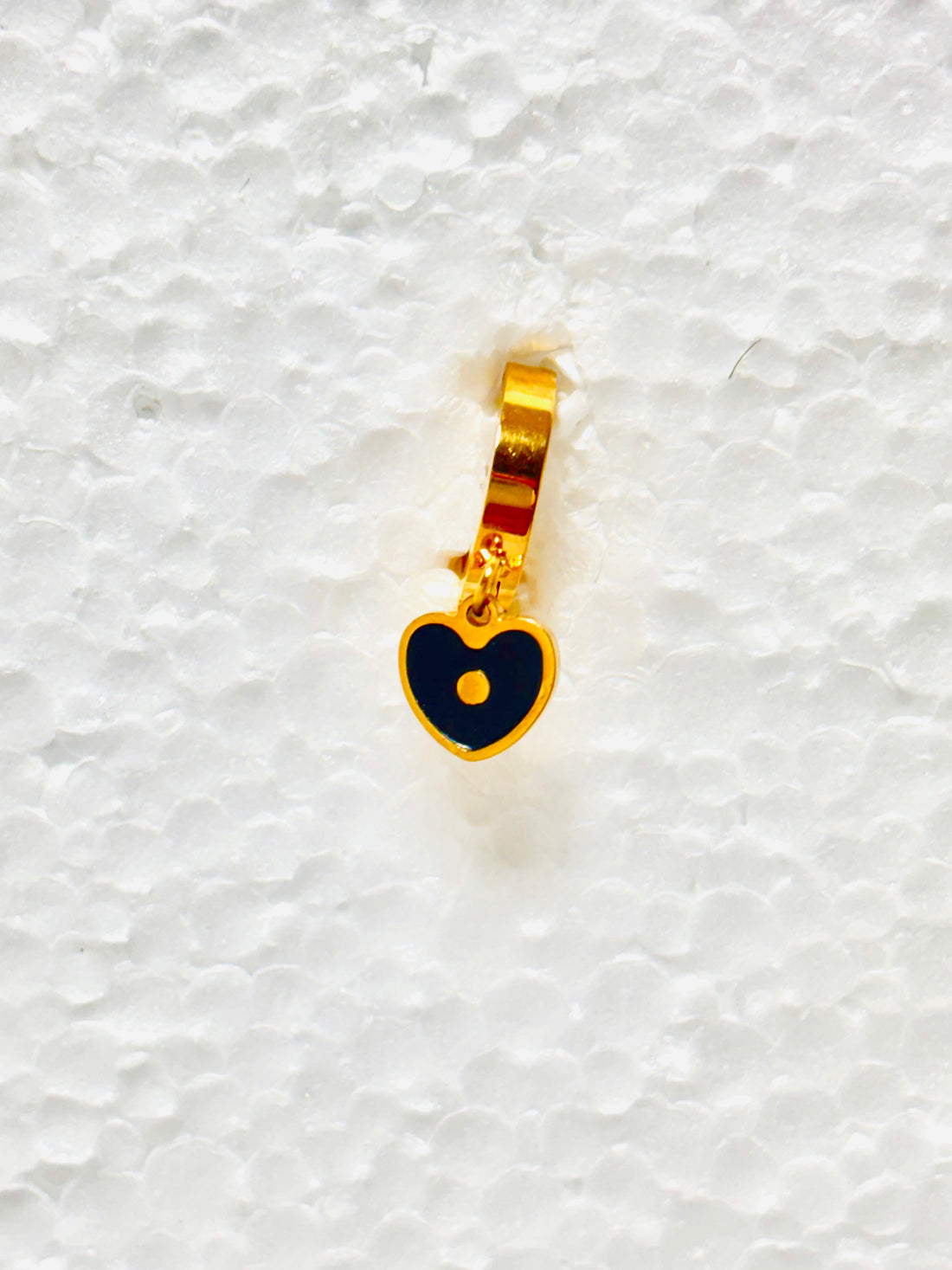 Golden Heart Charm Earrings