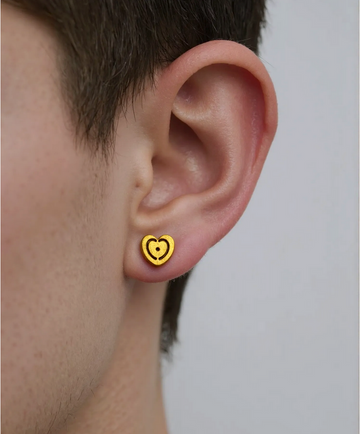 Golden Eternal Heart Earrings