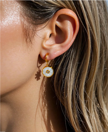 Golden Radiance Charm Earrings